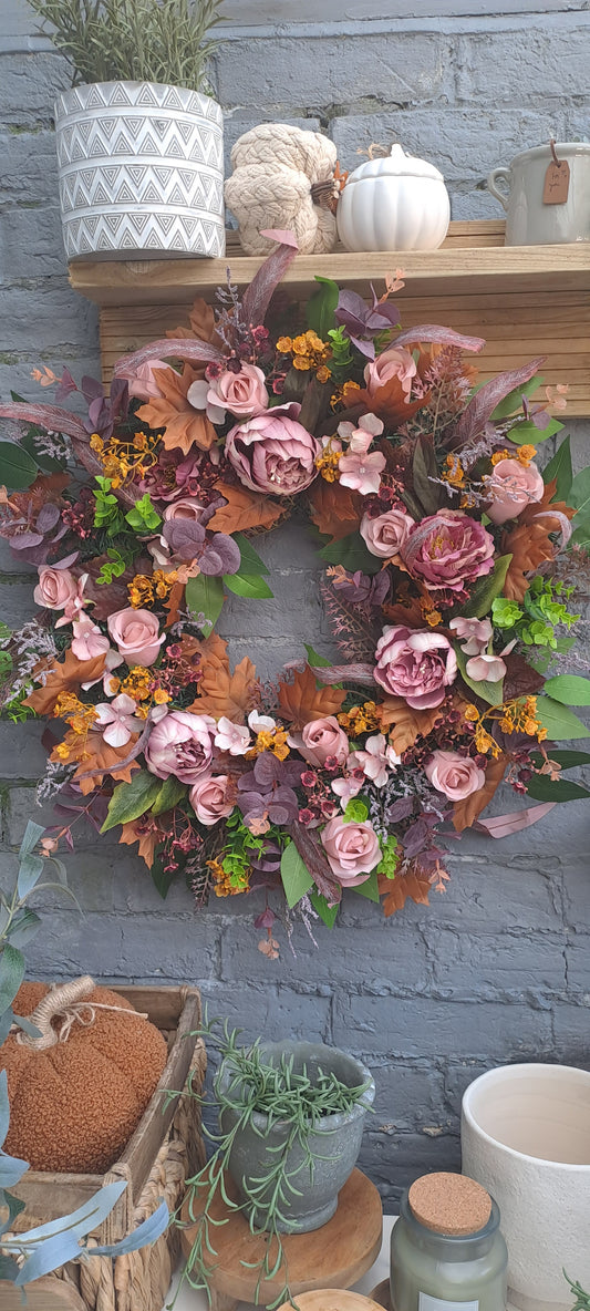 Large flower wreath, door wreath, Wreath, front door wreath, floral wreath, faux florals, wreath for door, home decor, flower wreath, artificial flowers, flower arrangement